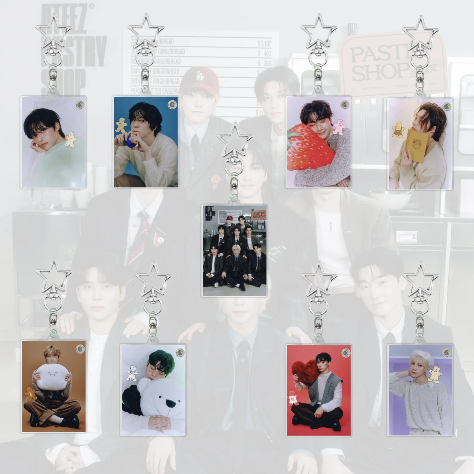 Idol ATEEZ, новая серия 2026, акриловый брелок для ключей SEASON'S GREETINGS Mingi Yunho Seonghwa Jongho Wooyoung San Hongjoong, подарки для фанатов