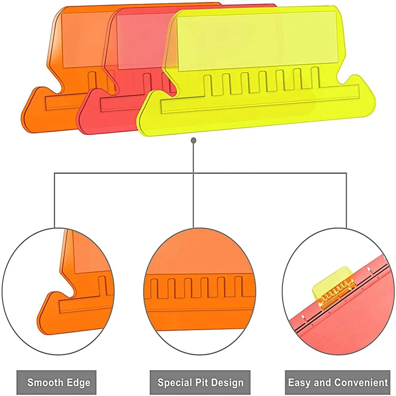 L52A-240 Pcs 2 인치 교수형 폴더 탭 및 교수형 파일의 빠른 식별을위한 120 그리드 삽입 교수형 파일 삽입