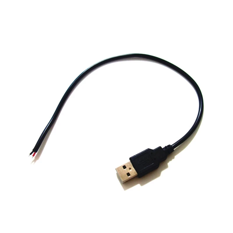 5V USB 0,3M 1M 2M 2-Pin 4-Pin 2-Draht DIY USB Stecker-Buchse Verbindungskabel Stromladekabel Verlängerungskabel Adapter – Detail 7