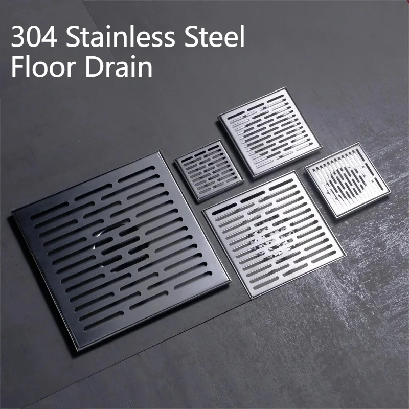 

10/12cm 304 Stainless Steel Drainage Floor Drain High-Flow Large-diameter for Garden Bathroom Concealed Odor Proof Floor Drain