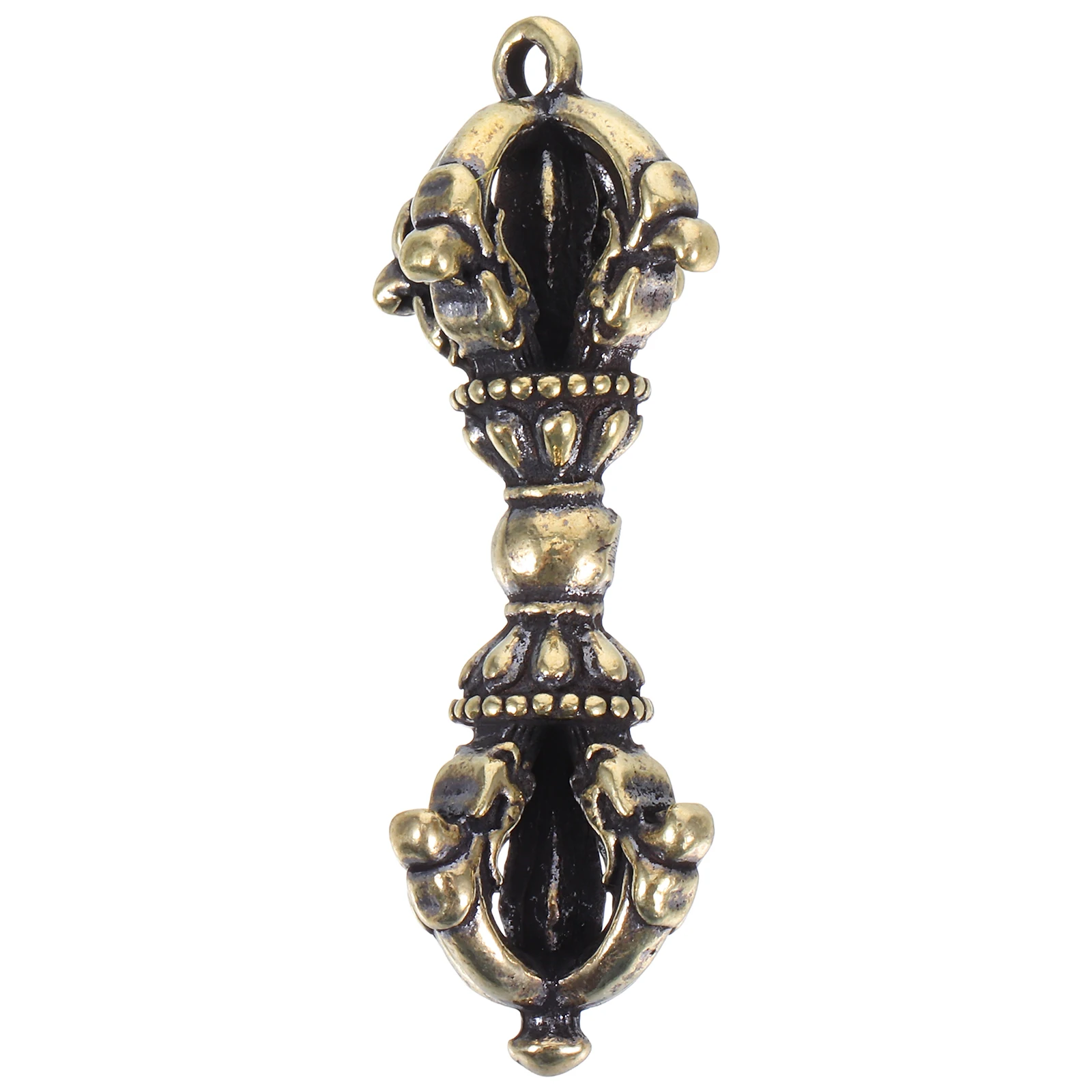 

1pcs Dorje Keychain Vintage Steel Tibetan Charm Pendant Jewelry Men Novelty Bag Necklace Decor