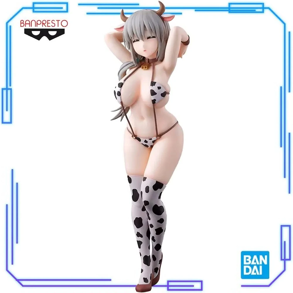 

В наличии Bandai Original Genuine Banpresto Uzaki-chan Wa Asobitai! GLITTER&GLAMOURS Узаки Цуки Корова Купальник 27 см Модель Фигурки