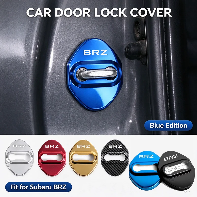 4pcs Stainless Steel Car Door Lock Cover Protector Emblem Case for Subaru BRZ 2013-2022 2010 2021 Auto Interior Accessories