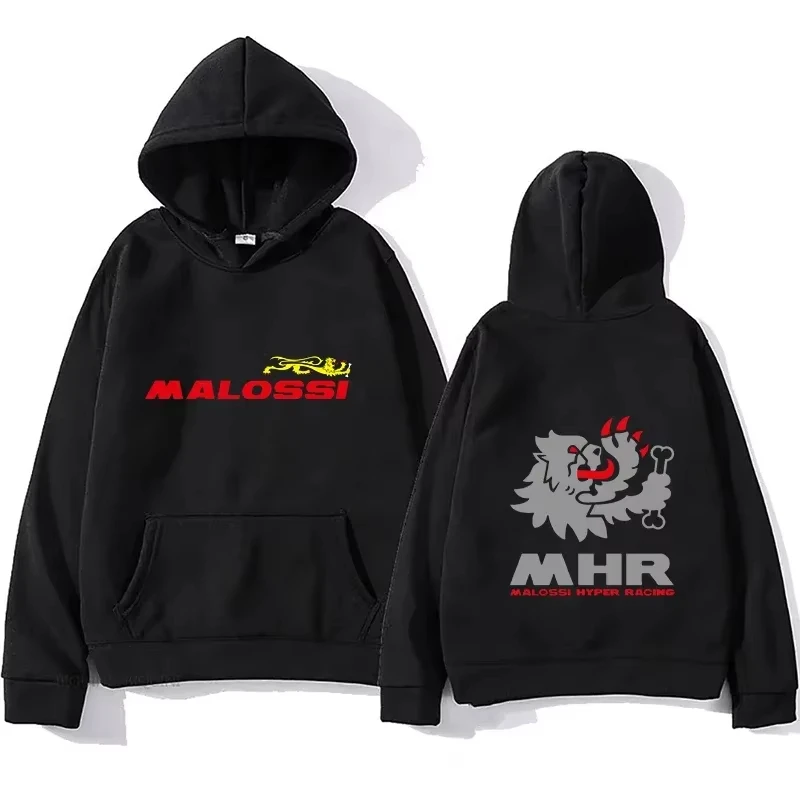 2026 Autumn/Winter Malossi Printed Hoodie Men's and Women's Retro Street Wear Hip Hop Style Fashion Men's Casual Sweatshirt