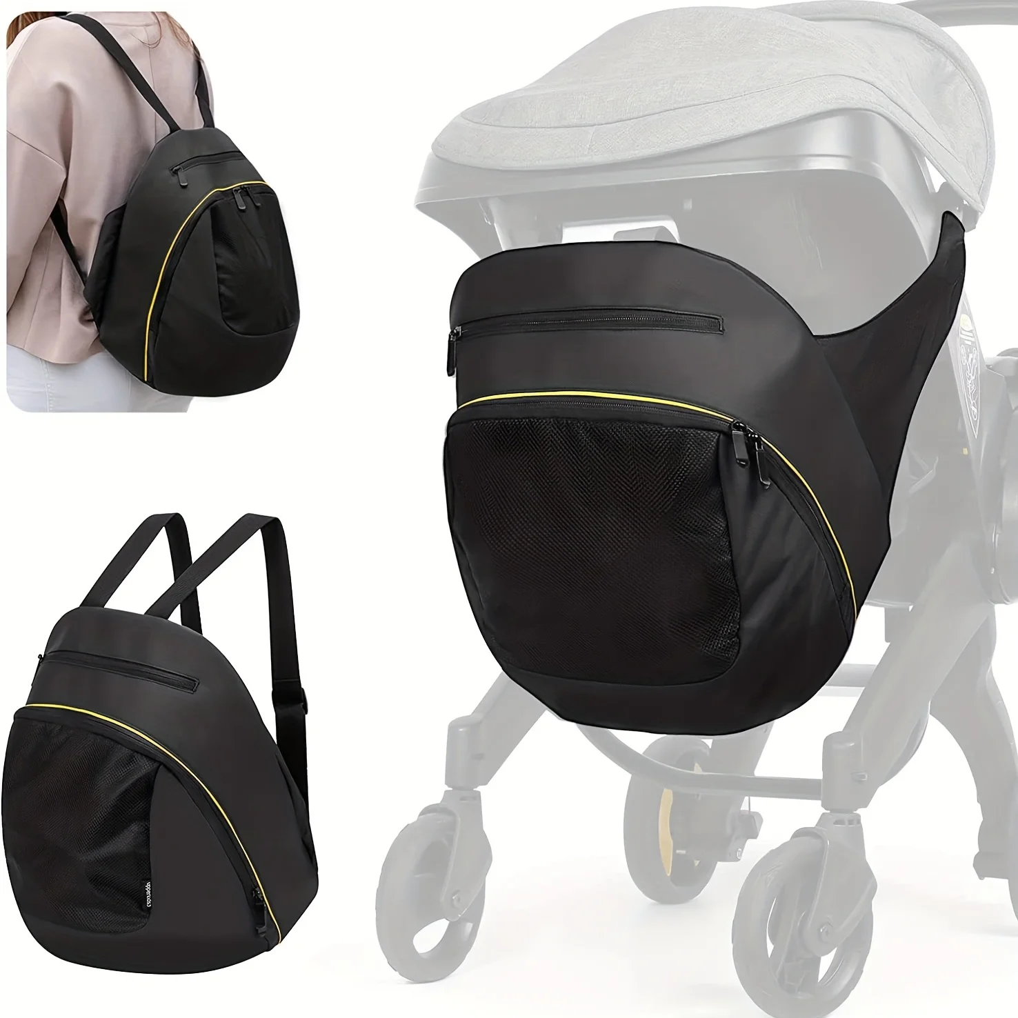 4-in-1 Diaper Bag Backpack  Large Capacity Portable Organizer For Bottles, Cups, Tissues, Diapers & Cell Phones