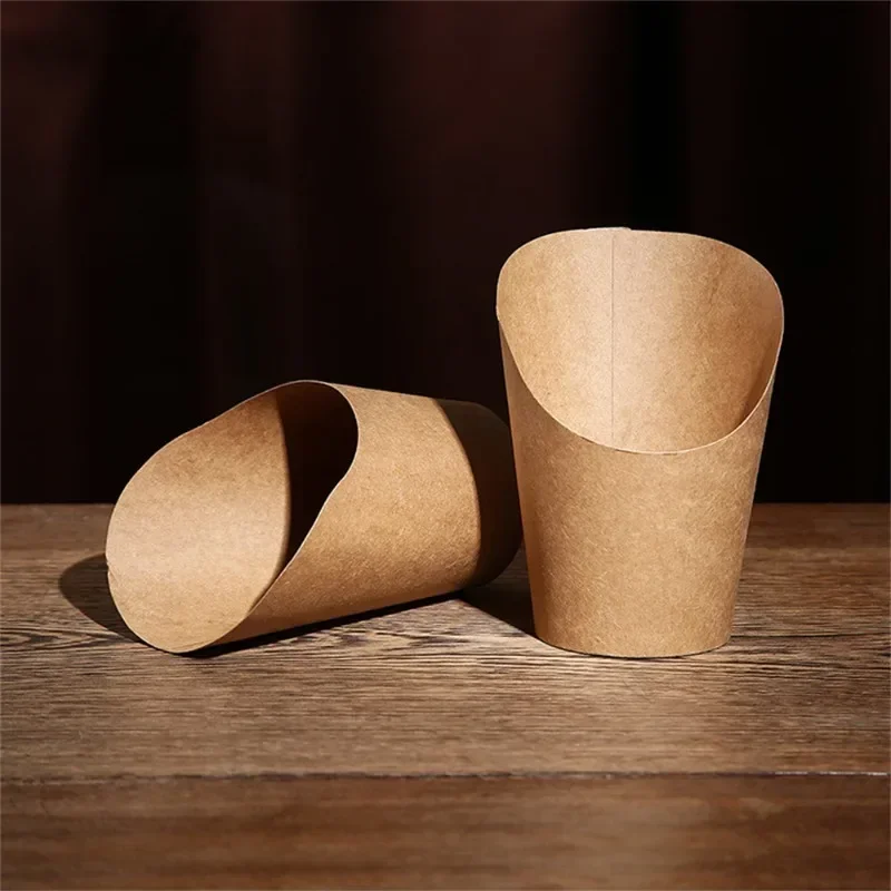 Disposable Kraft Paper French Fries Snack Containers, 100Pcs Charcuterie Dessert Supplies  Baking Cups, Take-Out Party