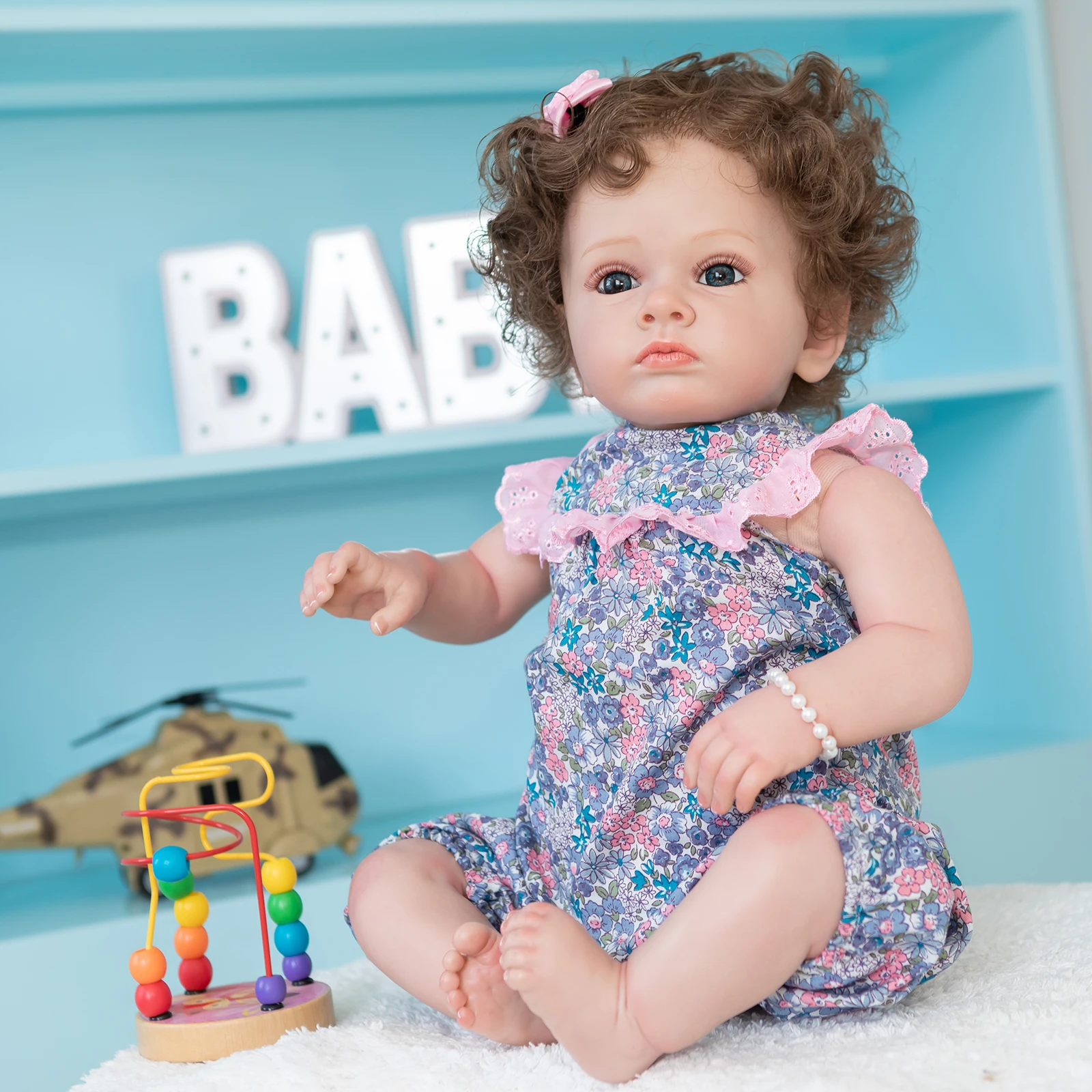 

FBBD 3D Skin 24inch High Quality Already Finished Painted Handmade Doll Reborn Toddler Girl Doll Tutti Hand Root Hair