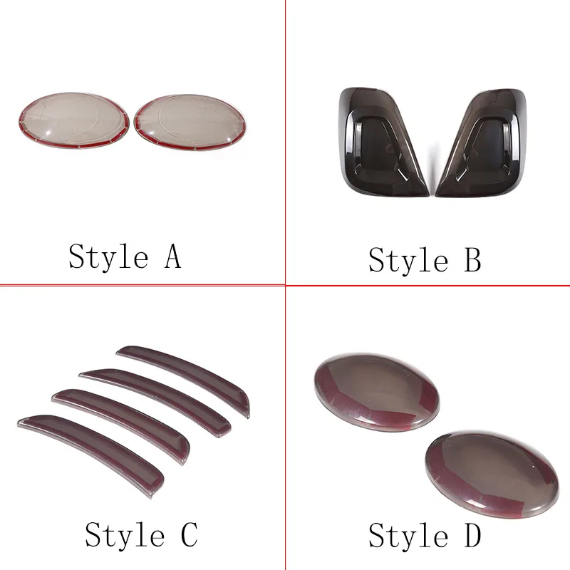 For Fiat 500 2016-2023 ABS Car High Beam Turn Signal Tail Light Decorative Cover Brake Light Indicator Light Cover Accessories
