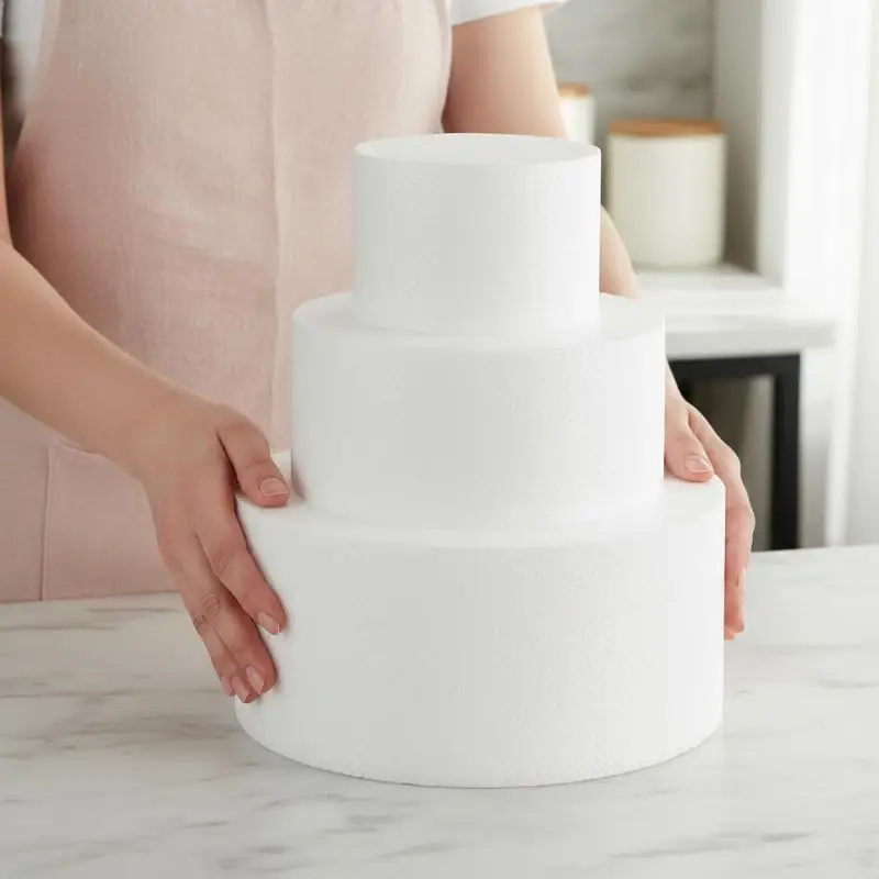 

New 4/6/8/10 Inch Cake Foam Mould Foam Flower Decor Cake Dummy Practice Sugarcraft Model Lightweight DIY Decorations