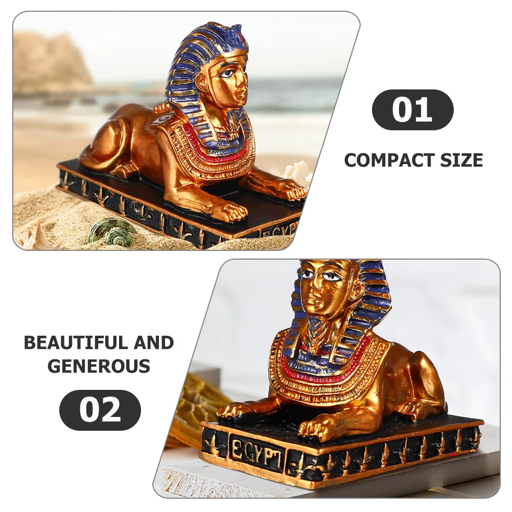 Resin Sphinx Statue Small Sphinx Adornment Decorative Ancient Egyptian Statue Photography Prop Home Office Decor Artware