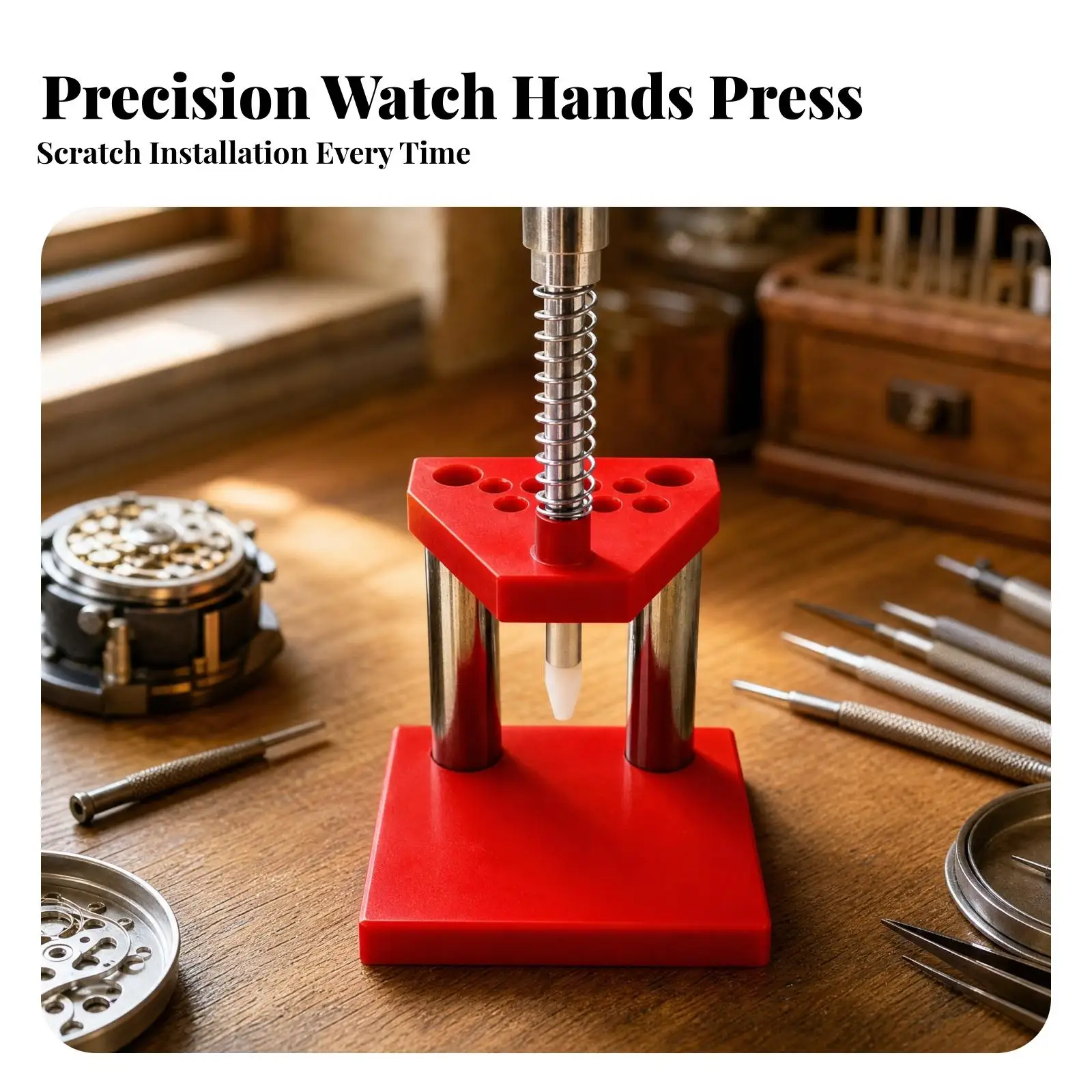 Manual Watch Pointer Press Tool for Watch Repair Kit Professional Watchmaker Hand Fitting