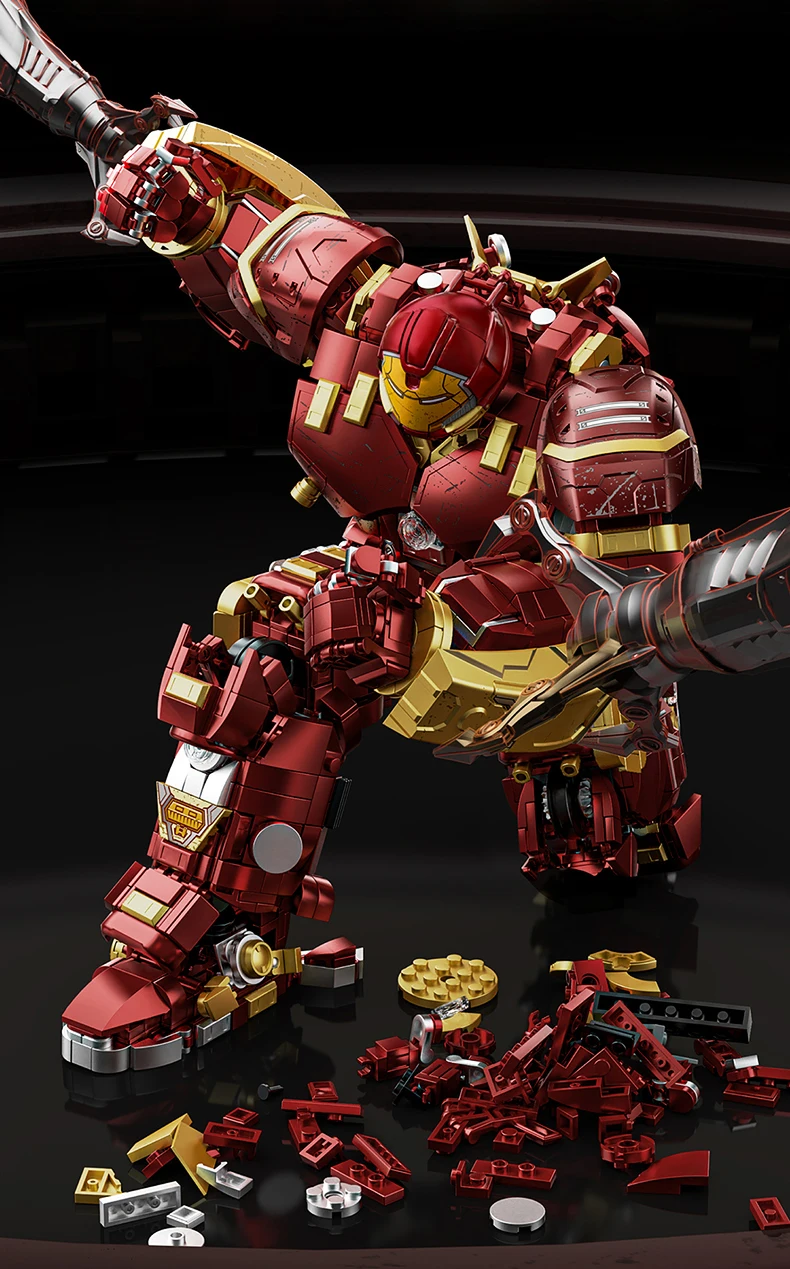 2600+ Teile Superhelden-Bausteine Kriegsroboter Actionfiguren Bausets Iron Buster Mech DIY Bausteine Spielzeug Feiertagsgeschenk Raumdekoration – Detail 2