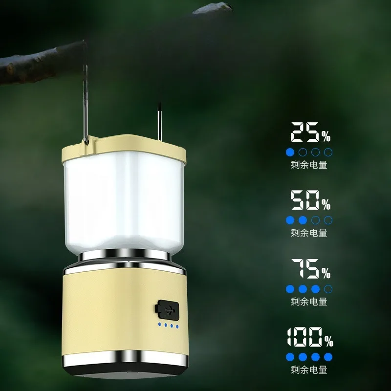 Mini camping lantern portable outdoor dimmable charging long-lasting hand-held mood light for camping