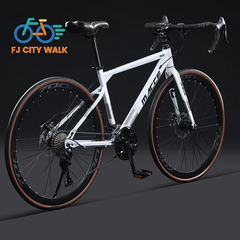 

FJ Bend Handle High Carbon Steel Road Bike Outdoor Cycling Variable Speed Mountain Bikes Adult Off-road Bike 700C Outdoor Bikes