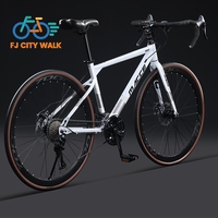 FJ Bend Handle High Carbon Steel Road Bike Outdoor Cycling Variable Speed Mountain Bikes Adult Off-road Bike 700C Outdoor Bikes