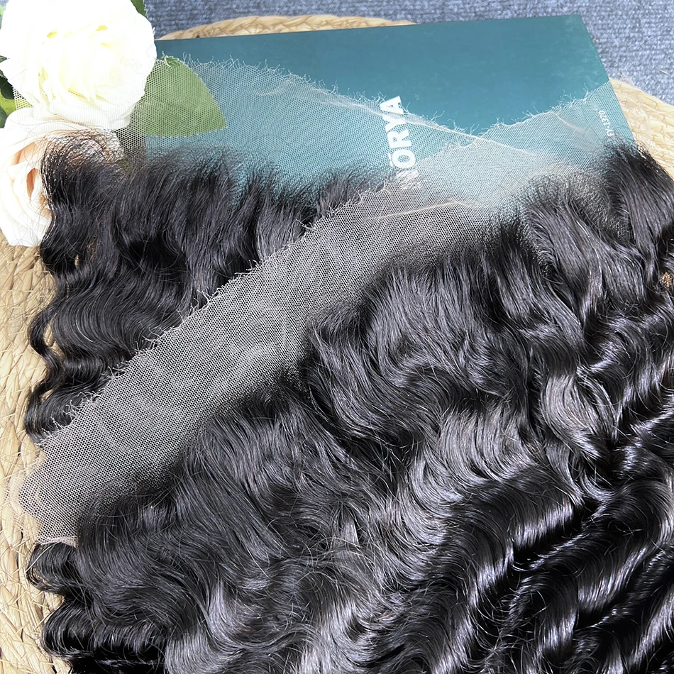 13x4 HD الدانتيل الشفاف أمامي موجة عميقة الشعر البشري اللون الطبيعي قبل قطعها ابيض عقدة غير مرئية الدانتيل شعر بشري لعذراء