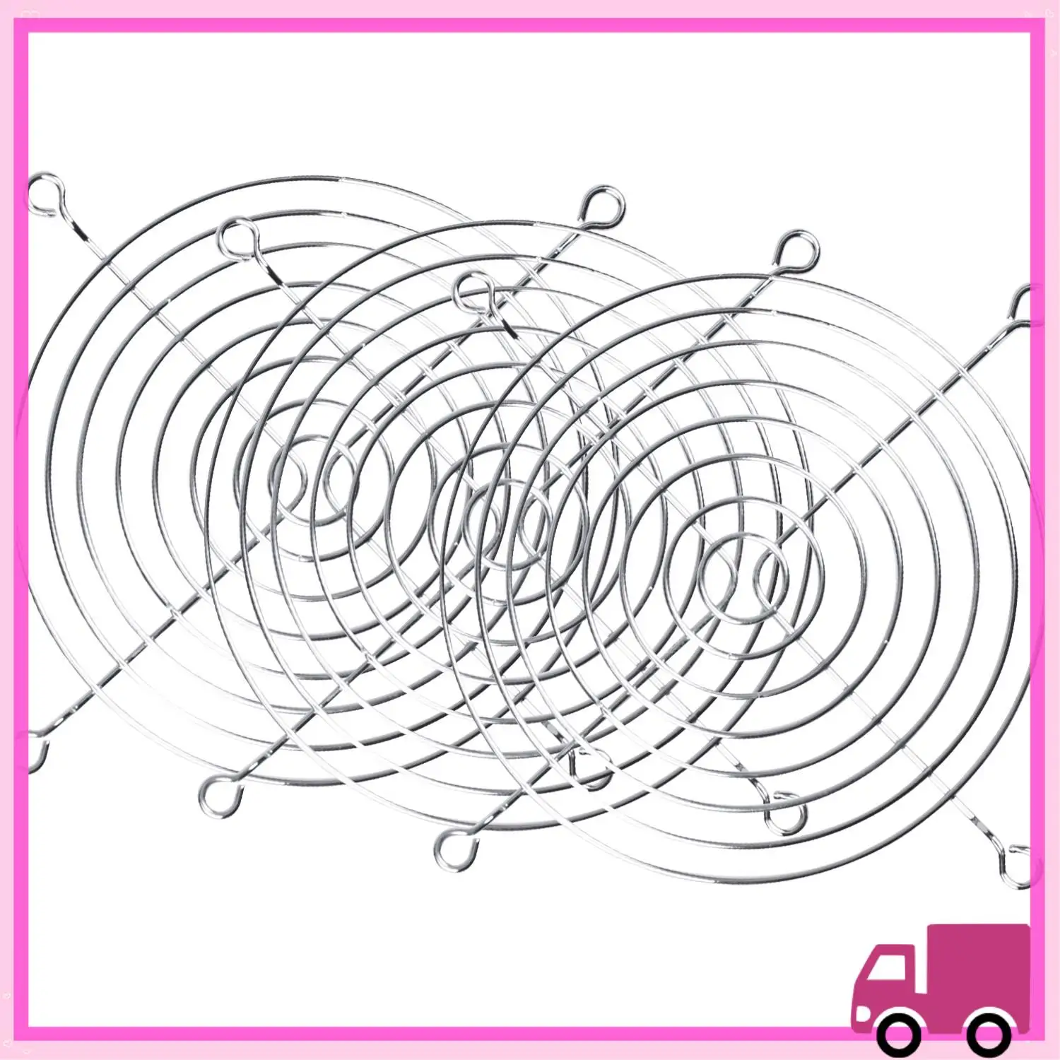 Compact 3Pcs 120Mm 4.7" Metal Fan Guard Protective Grill For PC Ventilator