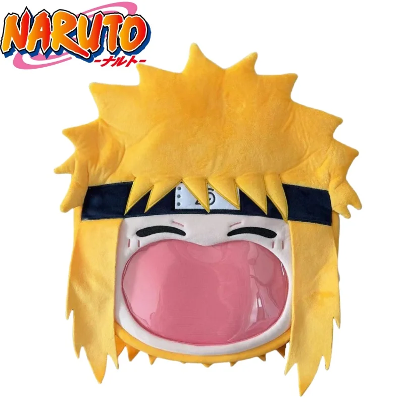 

Naruto Plush Bigmouth Backpack Cartoon Namikaze Minato Itabag Large-capacity Badge Storage Anime Peripherals Holiday Gifts