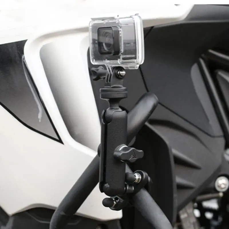 Motorcycle Riding Camera Holder Rearview Mirror Adjustable Metal Fixed Bracket Stand For  8/7/6 Action Camera