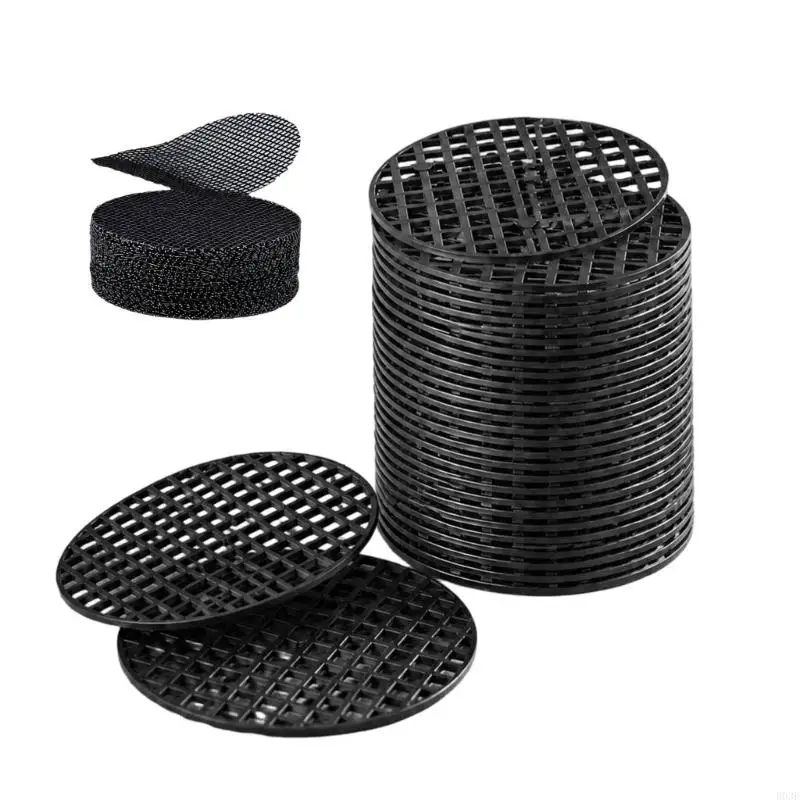 200lots Plastic Pot Drain Screens with Perforated Round Construction to Help Control Soil During Potting and Repotting B03E