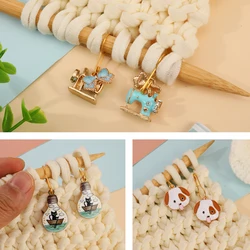 2Pcs/Box Sewing Tools DIY Craft Needle Marker Counter for Needle Clip Knitting Tools Pendants Stitch Markers Metal Crochet Latch