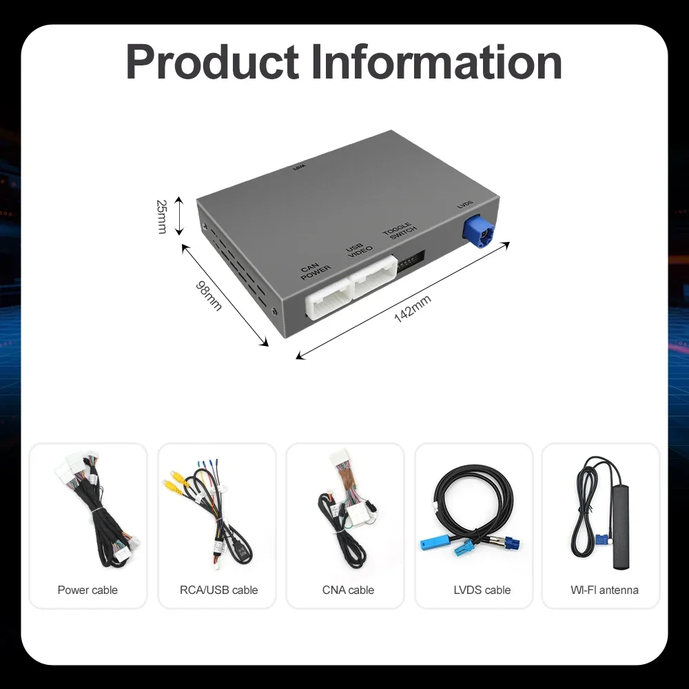 CarPlay wireless e Android Auto per Audi A6 e A7 (2010-2015) con modulo Box MMI 3G / RMC supporta telecamera retrovisore AirPlayl