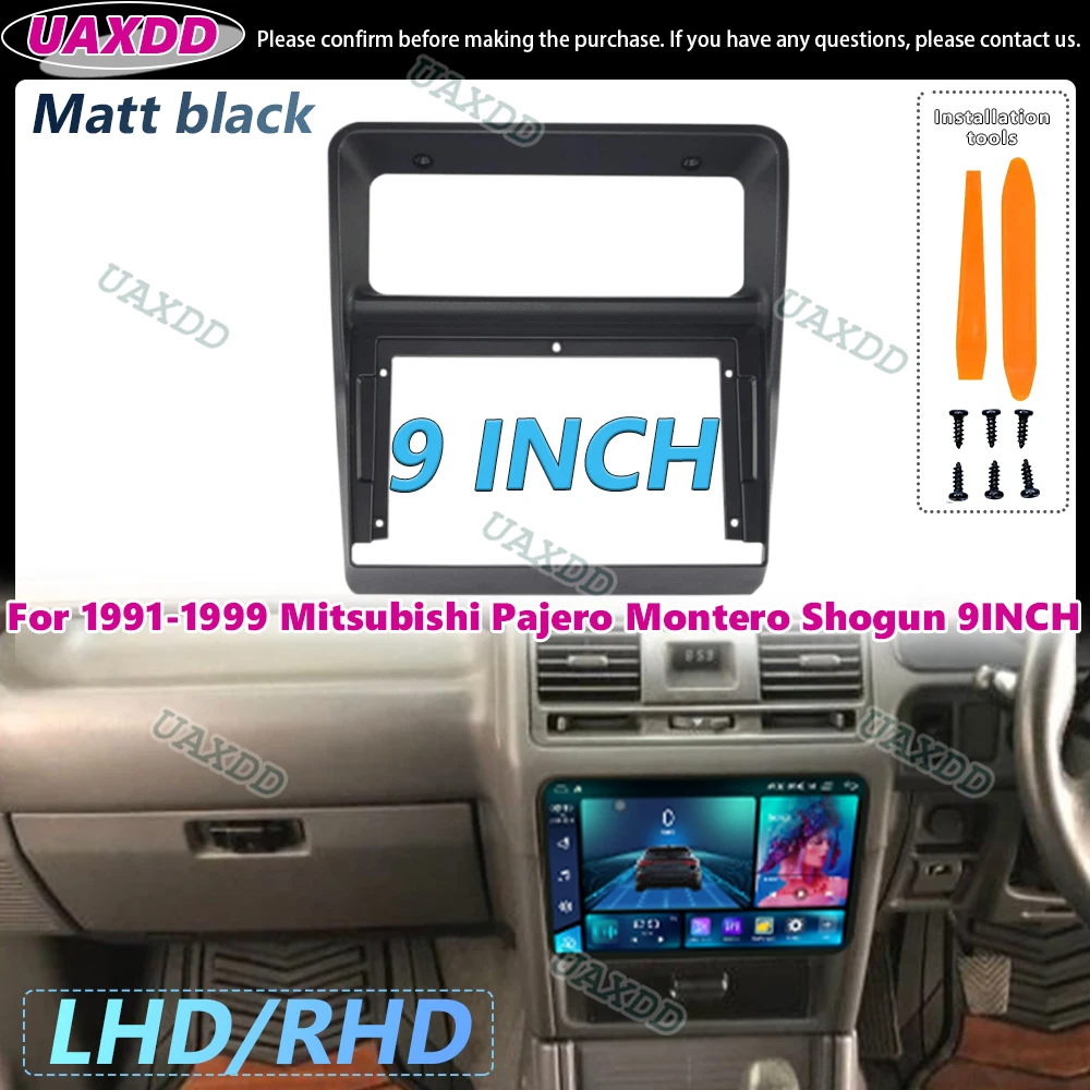 9-Zoll-Autoradio-Blende, Android-Stereo, 2 Din, Hauptantrieb, Rahmeninstallation für MITSUBISHI PAJERO Montero Shogun 1991–1999