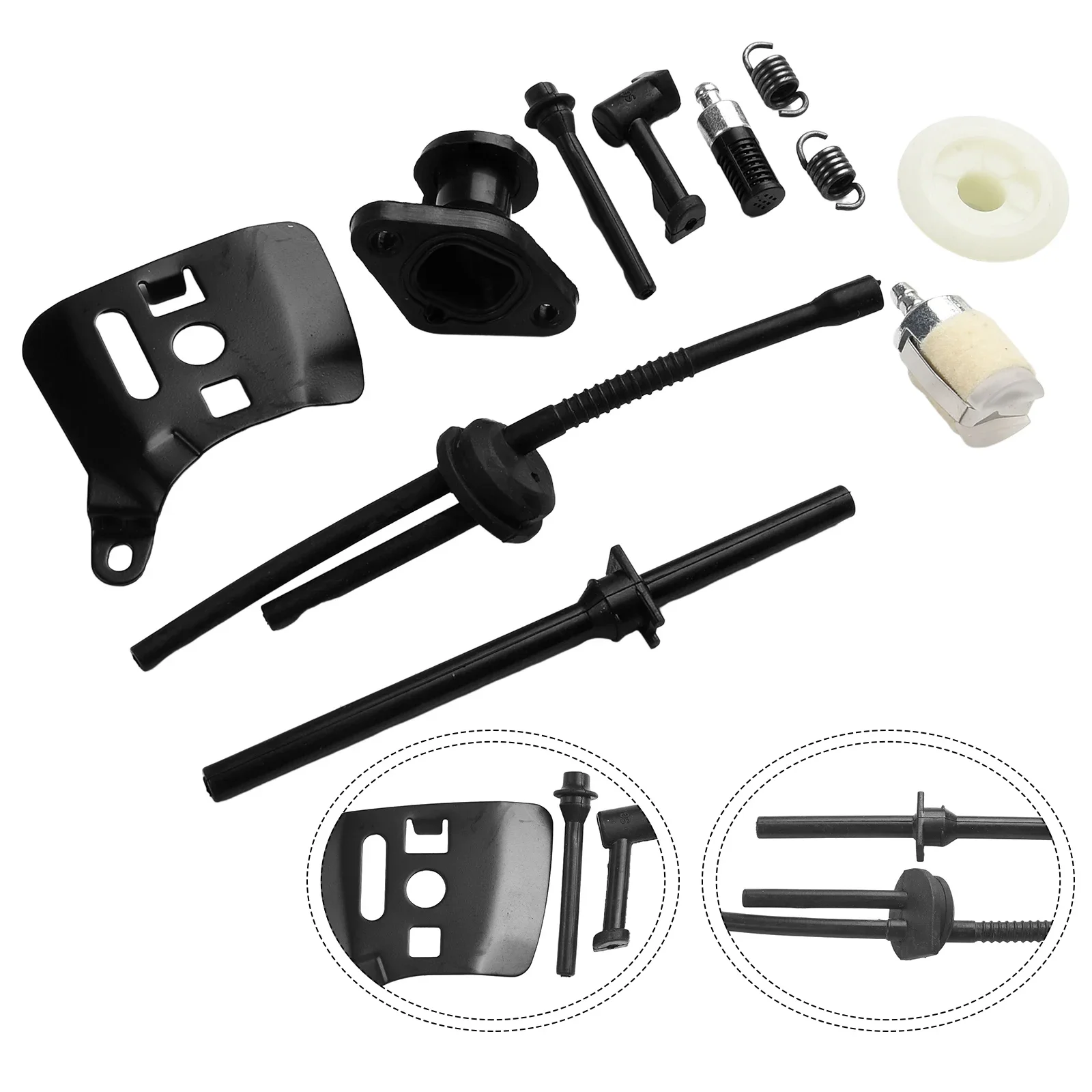 Oil Pump Filter Pipe Practical Hose Line Chainsaw Fuel Oil Hose Worm Gear Intake Manifold Bar Plate Chainsaw Spare Parts
