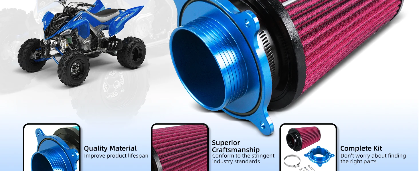 NICECNC Luftfilter-Ansaugkit für Raptor 700 ATV, passend für YAMAHA RAPTOR 700 2006-2011 2013-2026 Raptor 700R SPECIAL EDITION 2013-2016 – Detail 2