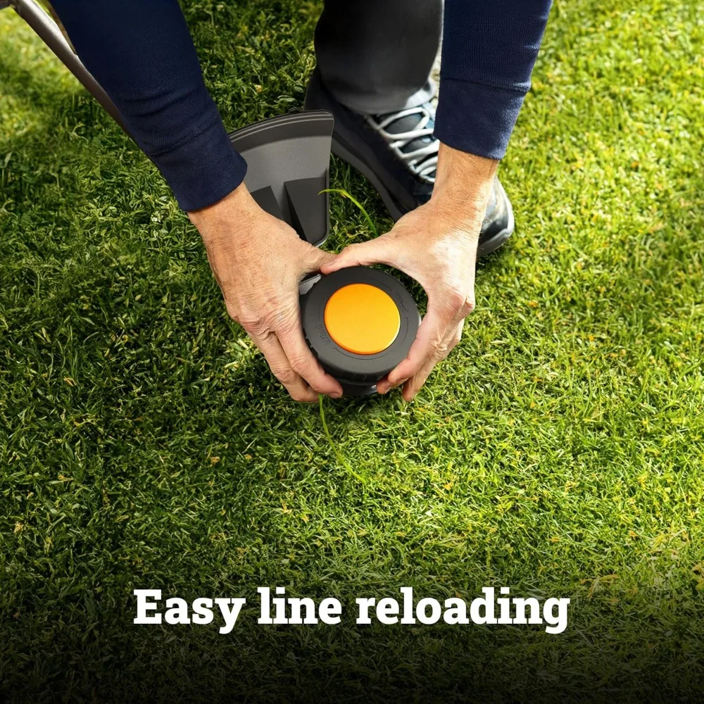 ماكينة تشذيب الأعشاب اللاسلكية WORX 20 فولت، ماكينة تشذيب الأعشاب مقاس 13-15 بوصة مع محرك بدون فرش، طاقة مكافئة للغاز، إعادة تحميل سريع للخط