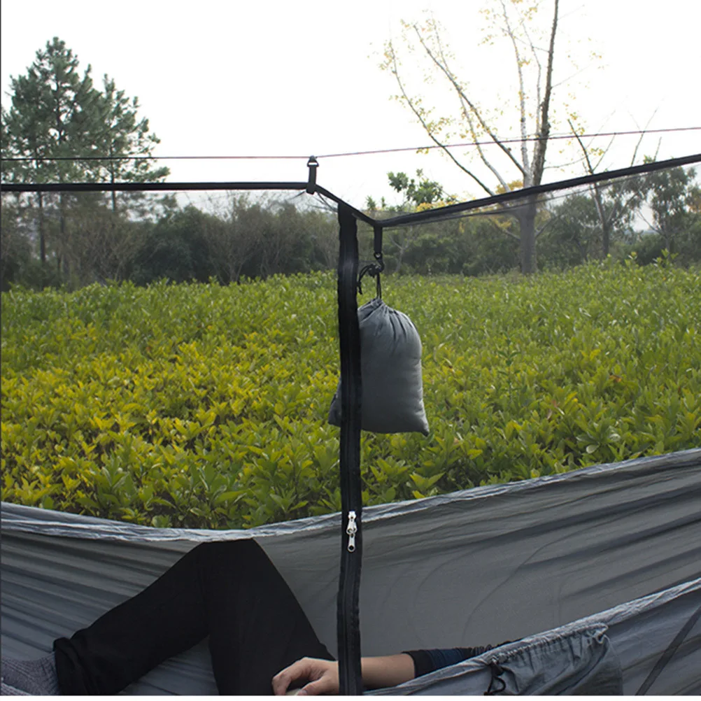 

Camping Net for Hammock Lightweight Fast Setup Exclusive Polyester Mesh 360 Protection Comfort Ventilation Sun Lounging Black
