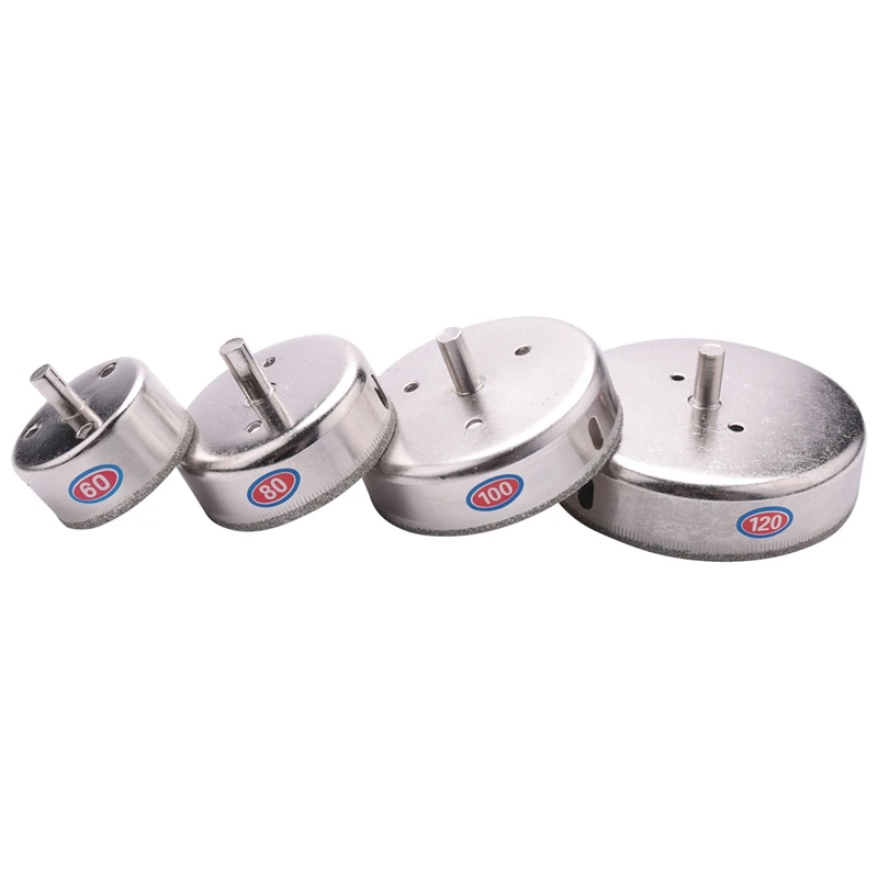 ABPP-4Pcs 60/80/100/120 Mm sierra perforadora de diamante juego de azulejos broca para corte de azulejos de vidrio broca de mármol de porcelana