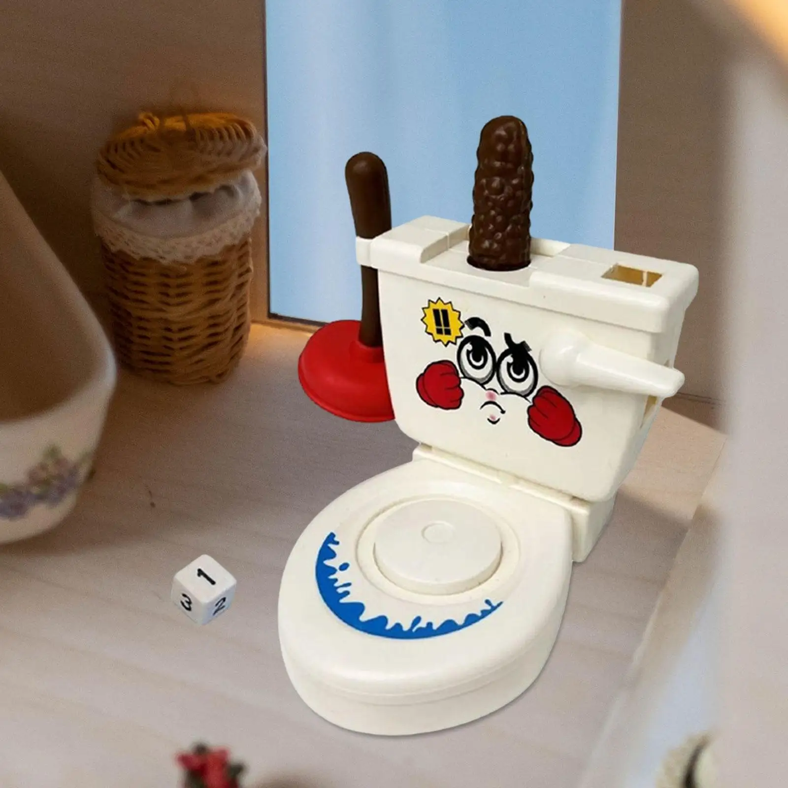 Toilet Game Toy Party Funny Toilet Poop Toys Simulation Toilet Ejection Toy for Children Todders Girls Boys Kid Birthday Gift