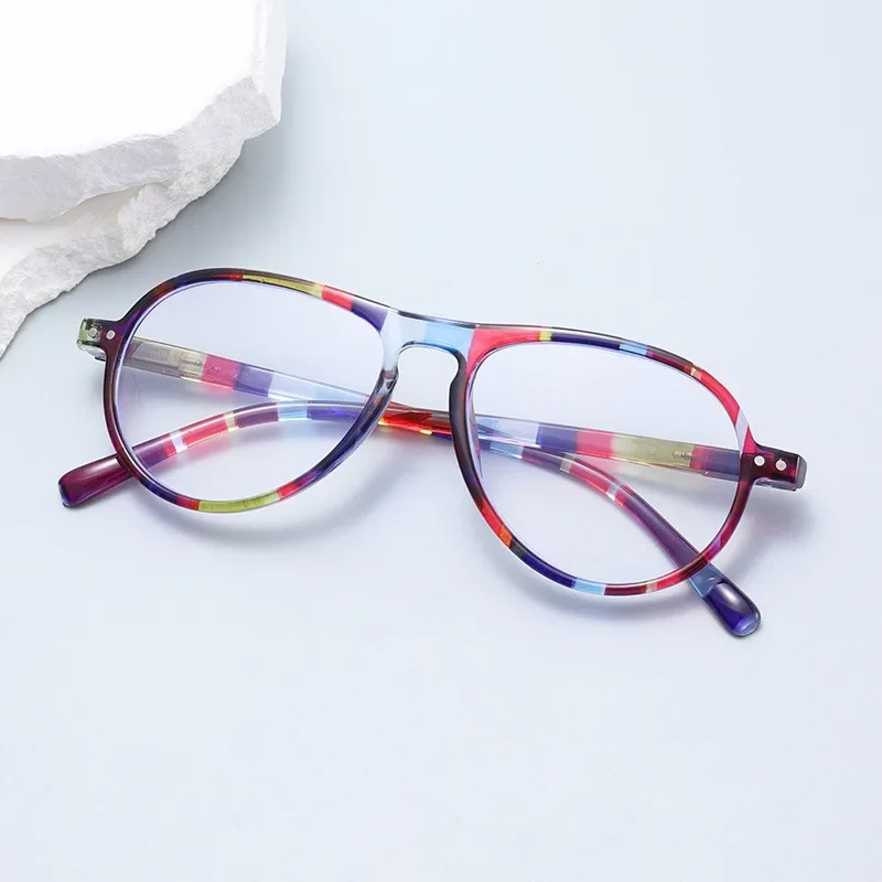 نظارات قراءة عصرية ملونة مطبوعة على شكل ضفدع نظارات عالية الوضوح مضادة للضوء الأزرق للنساء والرجال + 1.0 إلى +4.0 #2