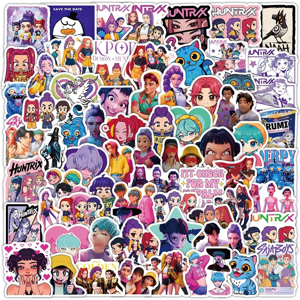 104 قطعة أنيمي Kpop شيطان الصيادين ملصقات شيطان الصيادين النمر ملصقات صناعة يدوية سكرابوكينغ الهاتف الأمتعة سكيت ملصق مضاد للمياه