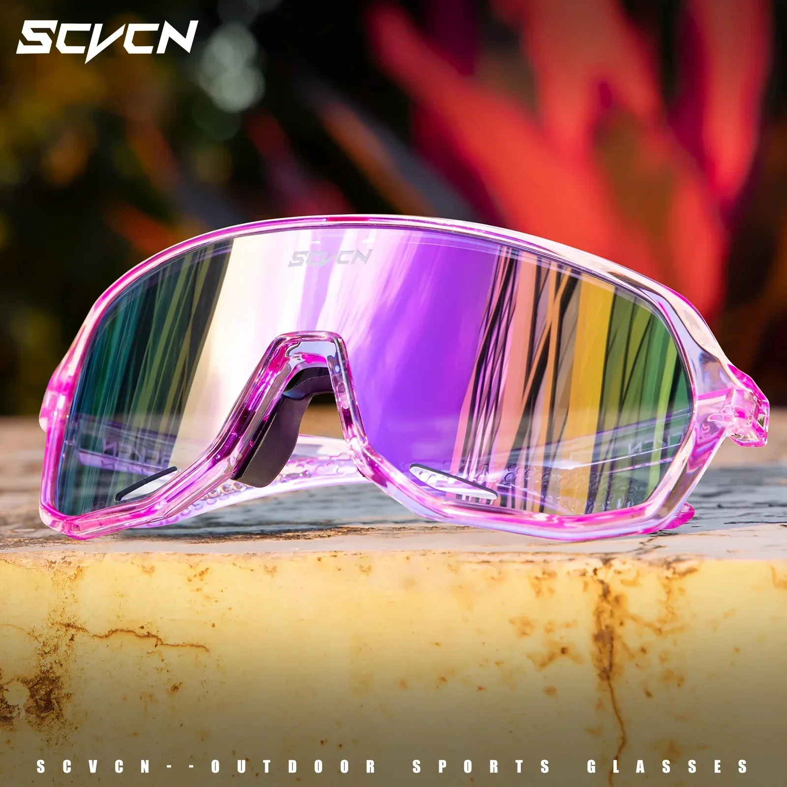 SCVCN New Men Cycling Sunglasses Sport Outdoor Bicycle Eyewear Women MTB Glasses Mountain Road Bike Cycling UV400 Goggles