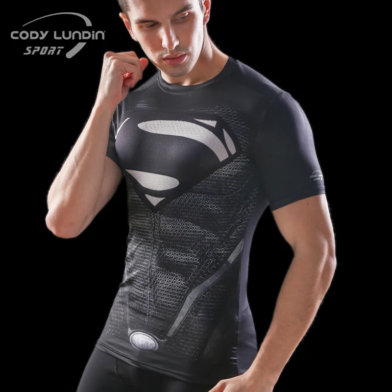 2022 Men Compression T-shirt Elasticity Fitness Tights Quick Dry Short Sleeve TShirt Summer Men Jogging Quick Dry Tee Top Clothi