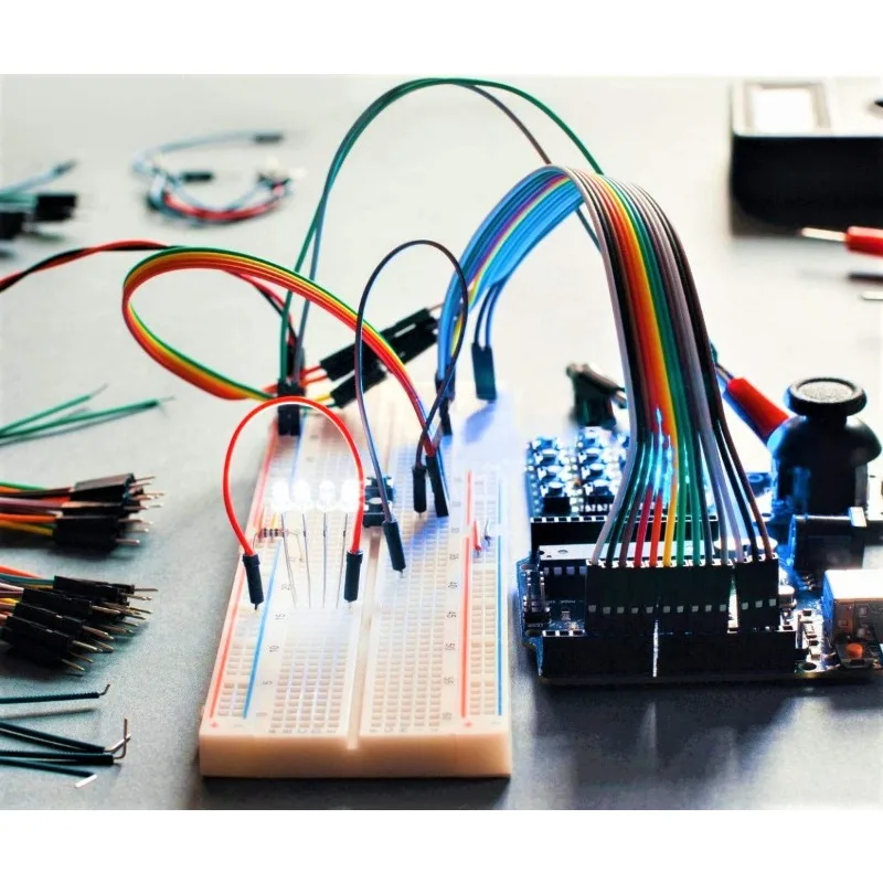 Breadboard Jumper Wire Kit 400 จุด Breadboard、65 ชิ้นหลายขนาด BreadBoard Wire, 130 ชิ้น 2-125 มิลลิเมตร U - Shap ชุดสายจัมเปอร์