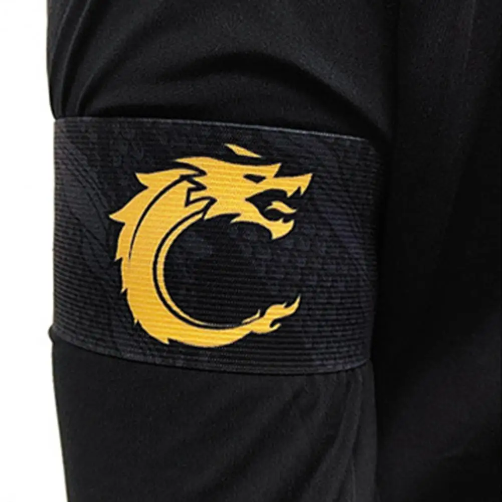Dragon Print Sports Arm Strap Football Team Armband C logo Sports Arm Band Football Soccer Rubber Strap