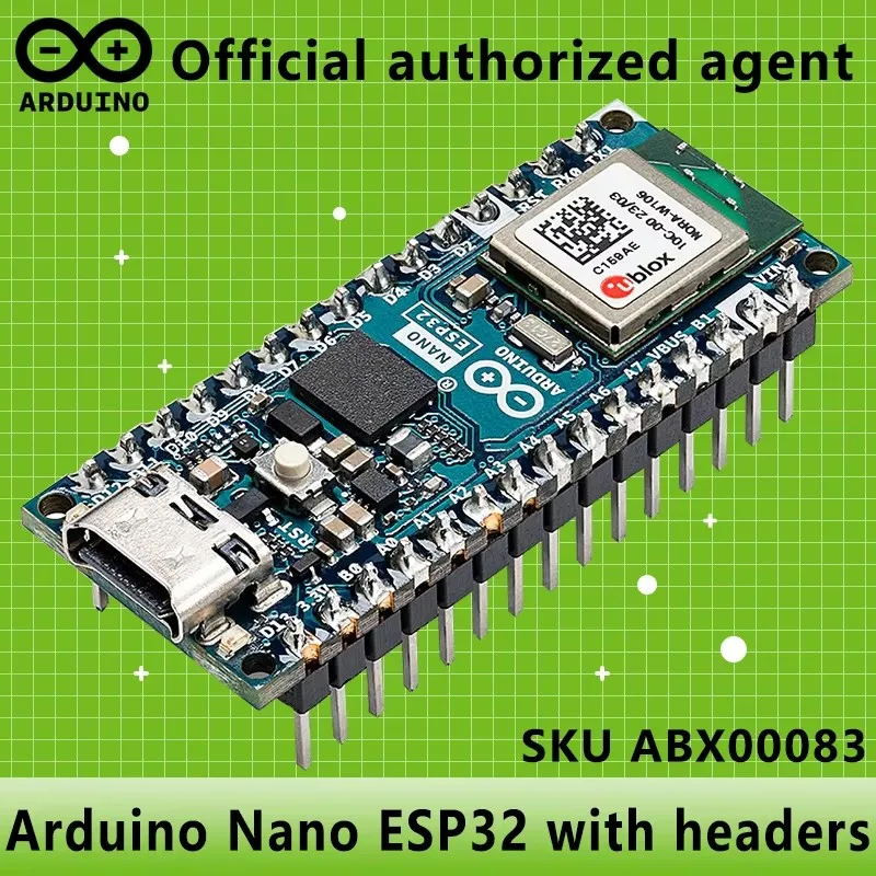 arduino-nano-esp32-ヘッダー付き-abx00083-u-blox-nora-w106-esp32-s3-イタリア製オリジナル輸入開発ボード