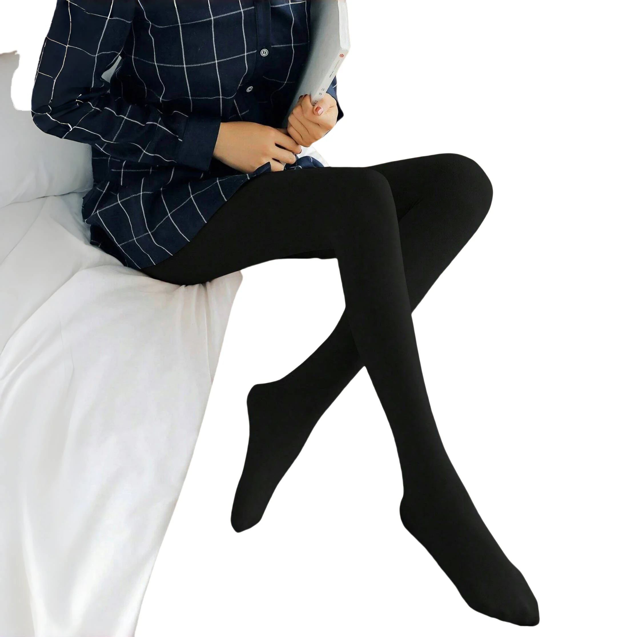 1 Piece Minimalist Women\'S Black Everyday Tights