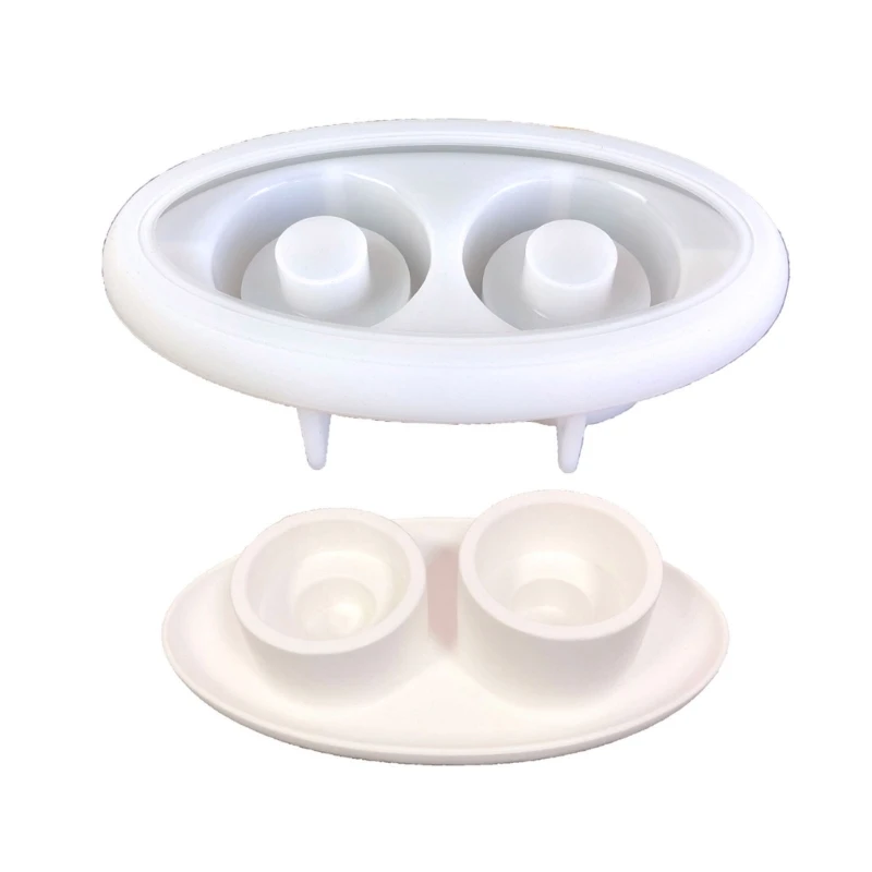 

Customized Holder Crystal Silicone Mold Ship Shaped Candlestick Mould for DIY Enthusiasts and Home Decor Lovers 3XUA