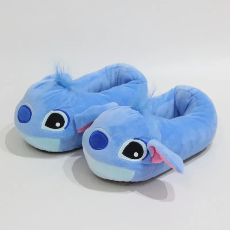 Stitch Plush Slippers Cotton Shoes Kids Winter Soft Warm Indoor Home Non-Slip Furry Shoes Girl Cartoon Cotton Slippers