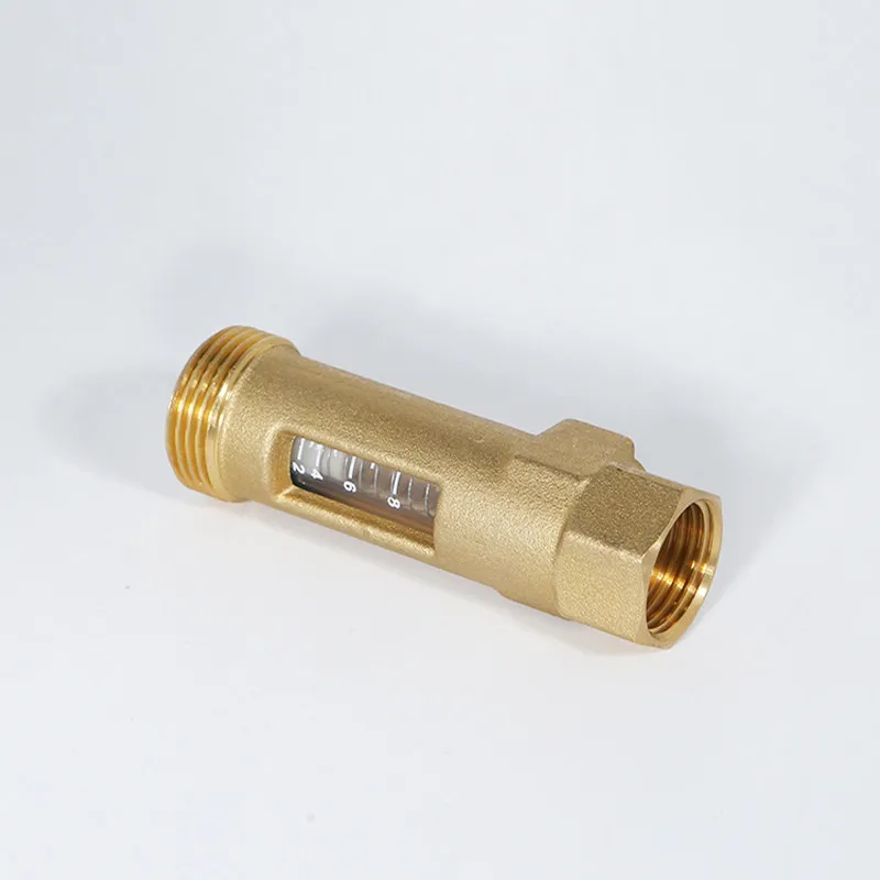All copper visual control to adjust the flow rate 2-30L/min spring type flowmeter balance ball valve