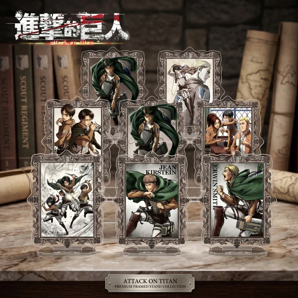 Anime Attack on Titan New Arrival 10cm HD  Acrylic Stand Eren Levi Mikasa Desktop Decor Carnival Gift Collectible keychain