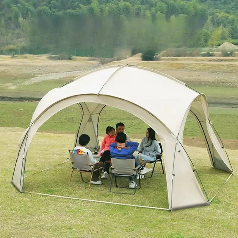 Dome Camouflage Tent Canopy Outdoor Sun Protection Camping Equipment Extra Large Sunshade Weatherproof Oxford Tarp
