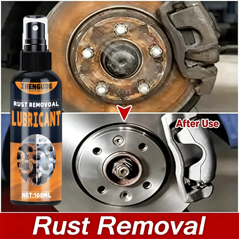 Large Capacity Powerful Car Rust Remover Spray - Exhaust/Wheel Care, Metal Powder Remover.