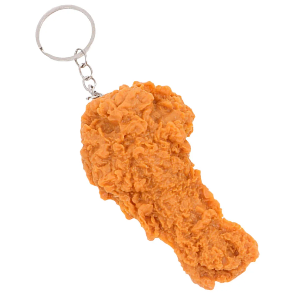 Keychain Chicken Leg Pendant Hanging Backpack Simulation Bag Holder Miss