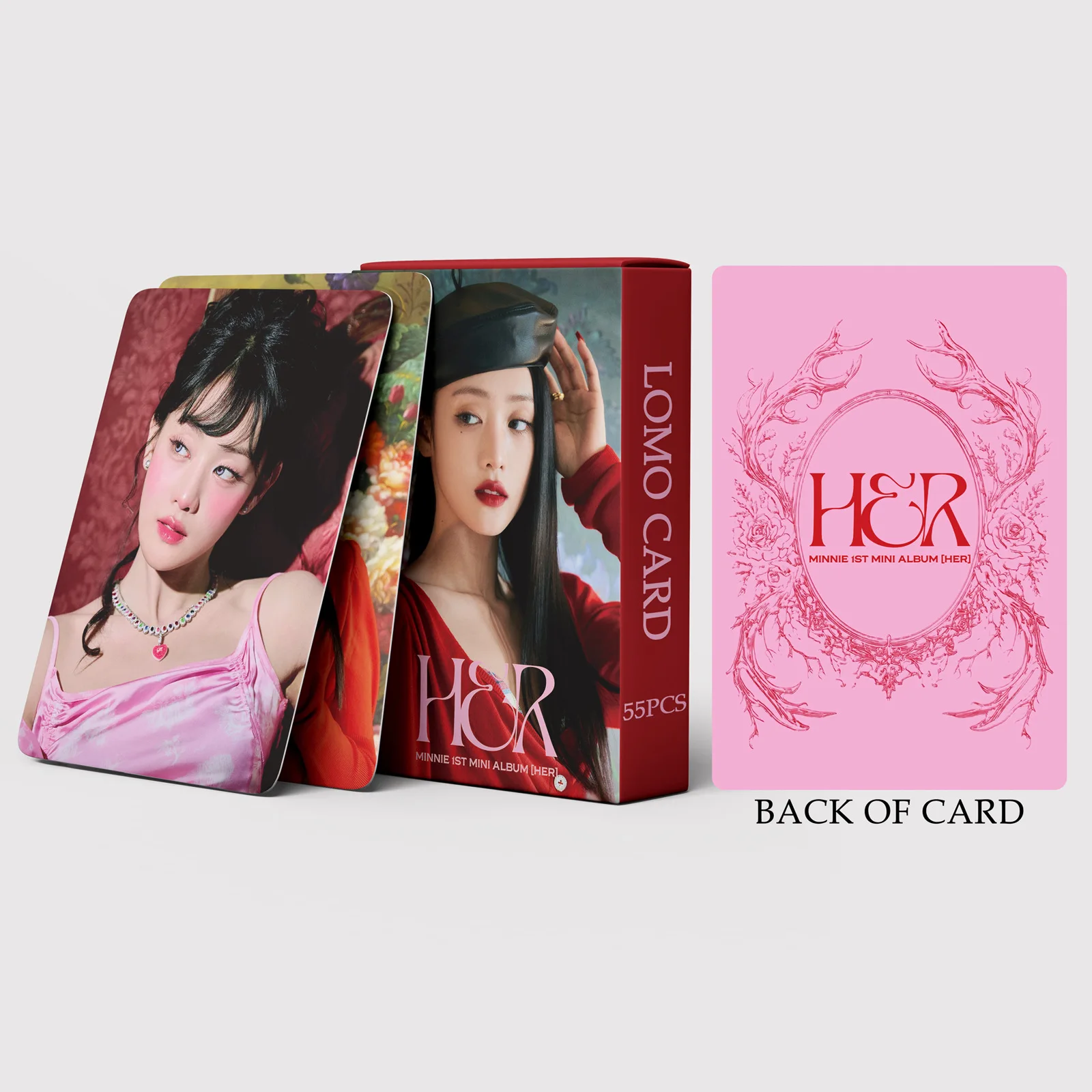 55 יחידות / קופסה Kpop (G) I-DLE MINNIE SOLO אלבום כרטיס HER 55 יחידות פריפריה כוכב לא חוזרת פוטוקרטים MINNIE מתנות למעריצים