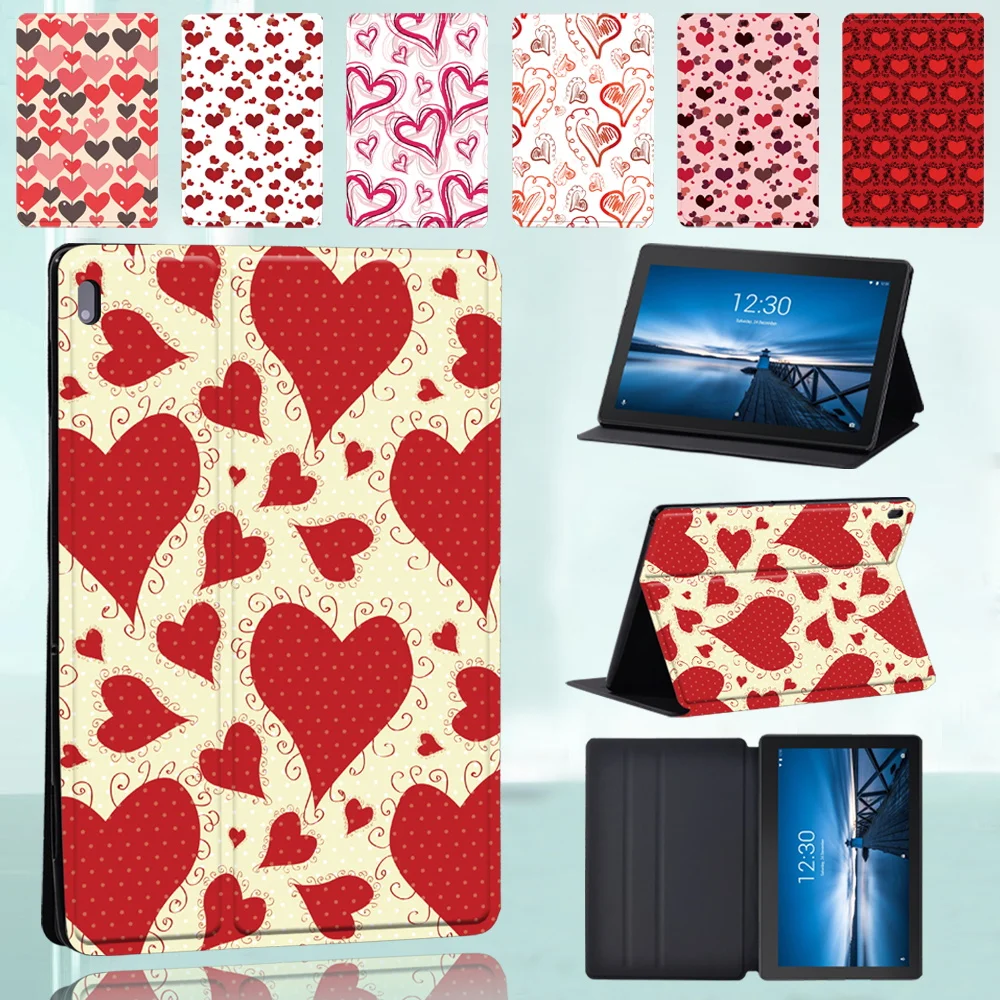 

Funda Lenovo Tab E10/Tab M10 X505F/Tab M10 Plus Case Pu Leather Stand Dots Pattern Cover for Tab M10 HD X306F/Tab M7/Tab M8